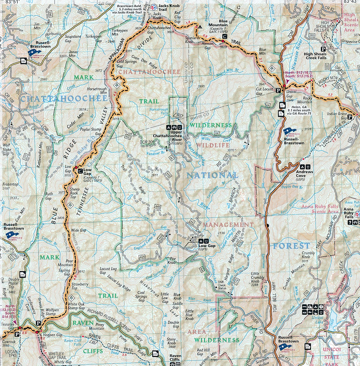 Wandelgids 1509 Topographic Map Guide Appalachian Trail Schaghticoke